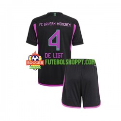 Camisola Júnior Bayern de Munique Matthijs de Ligt 4 Alternativa Equipamento 2023-2024 Manga Curta