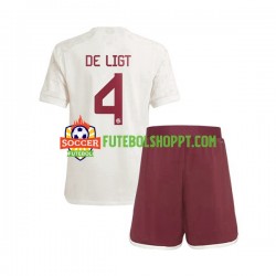 Camisola Júnior Bayern de Munique Matthijs de Ligt 4 Terceiro Equipamento 2023-2024 Manga Curta