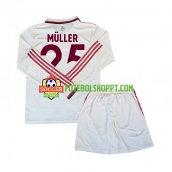 Camisola Júnior Bayern de Munique Muller 25 Terceiro Equipamento 2024-2025 Manga Comprida