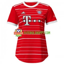 Camisola Mulher Bayern de Munique Principais Equipamento 2022-2023 Manga Curta