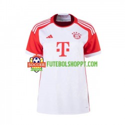 Camisola Mulher Bayern de Munique Principais Equipamento 2023-2024 Manga Curta