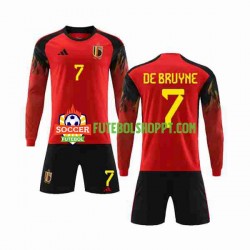 Camisola Júnior Bélgica De Bruyne 7 Principais Equipamento Copa do Mundo 2022 Manga Comprida Camisola Júnior Bélgica De Bruyne 7 Principais Equipamento Copa do Mundo 2022 Manga Comprida