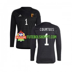 Camisola Homem Bélgica Courtois 1 Guarda-redes Alternativa Equipamento 2022 Manga Comprida