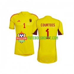 Camisola Homem Bélgica Courtois 1 Guarda-redes Alternativa Equipamento Copa do Mundo 2022 Manga Curta