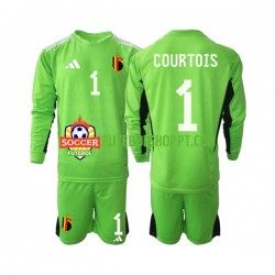 Camisola Júnior Bélgica Courtois 1 Guarda-redes Principais Equipamento 2021-2022 Manga Comprida