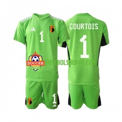 Camisola Júnior Bélgica Courtois 1 Guarda-redes Principais Equipamento 2021-2022 Manga Curta