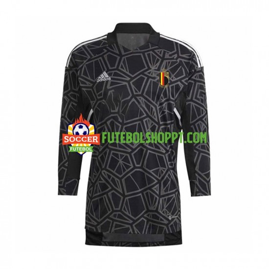 Camisola Homem Bélgica Guarda-redes Principais Equipamento Mundial 2022 Manga Comprida