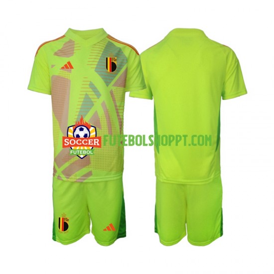 Camisola Júnior Bélgica Guarda-redes Alternativa Equipamento Euro 2024 Manga Curta