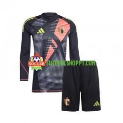 Camisola Júnior Bélgica Guarda-redes Principais Equipamento Euro 2024 Manga Comprida