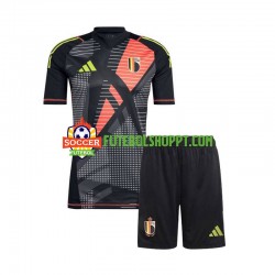 Camisola Júnior Bélgica Guarda-redes Principais Equipamento Euro 2024 Manga Curta