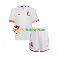 Camisola Júnior Bélgica Alternativa Equipamento Mundial 2022 Manga Curta