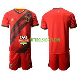 Camisola Júnior Bélgica Principais Equipamento Euro 2020 Manga Curta