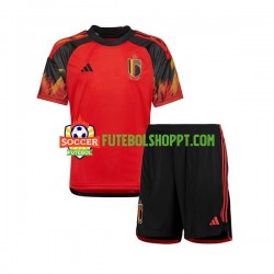 Camisola Júnior Bélgica Principais Equipamento Mundial 2022 Manga Curta