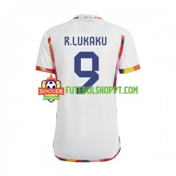 Camisola Homem Bélgica Lukaku 9 Alternativa Equipamento Mundial 2022 Manga Curta