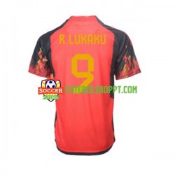 Camisola Homem Bélgica Lukaku 9 Principais Equipamento Mundial 2022 Manga Curta