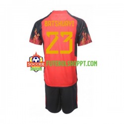 Camisola Júnior Bélgica Michy Batshuayi 23 Principais Equipamento Mundial 2022 Manga Curta