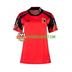 Camisola Mulher Bélgica Principais Equipamento Mundial 2022 Manga Curta