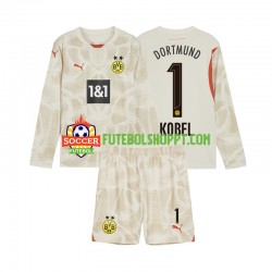 Camisola Júnior Borussia Dortmund Gregor Kobel 1 Guarda-redes Principais Equipamento 2024-2025 Manga Comprida