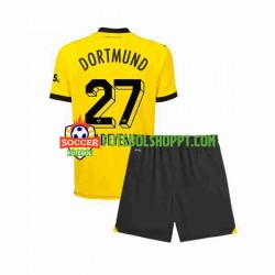 Camisola Júnior Borussia Dortmund Karim Adeyemi 27 Principais Equipamento 2023-2024 Manga Curta