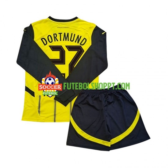 Camisola Júnior Borussia Dortmund Karim Adeyemi 27 Principais Equipamento 2024-2025 Manga Comprida