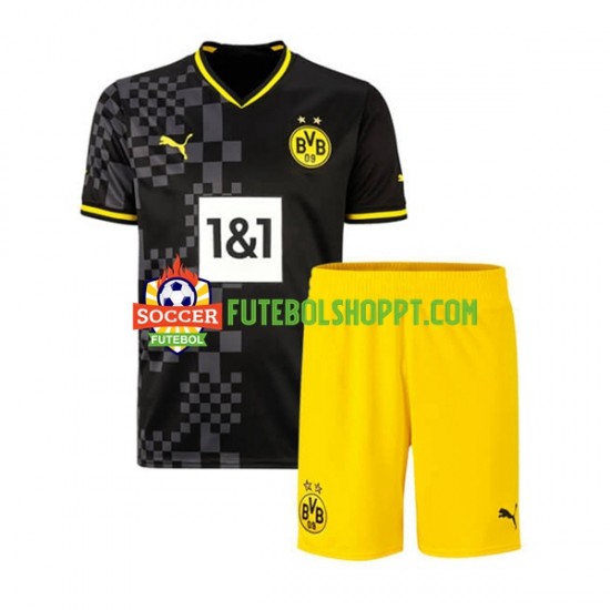 Camisola Júnior Borussia Dortmund Alternativa Equipamento 2022-2023 Manga Curta