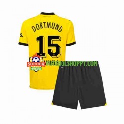 Camisola Júnior Borussia Dortmund Mats Hummels 15 Principais Equipamento 2023-2024 Manga Curta