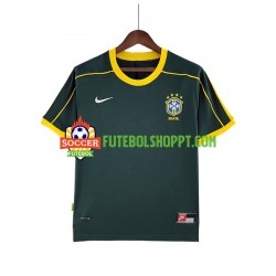 Camisola Homem Brasil Guarda-redes Retro Alternativa Equipamento 1998 Manga Curta