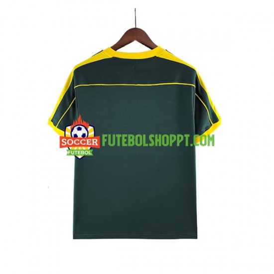 Camisola Homem Brasil Guarda-redes Retro Alternativa Equipamento 1998 Manga Curta