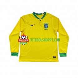 Camisola Homem Brasil Principais Equipamento Mundial 2022 Manga Comprida