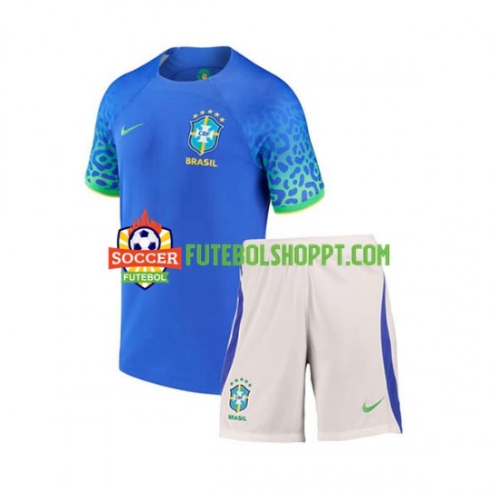 Camisola Júnior Brasil Alternativa Equipamento Mundial 2022 Manga Curta