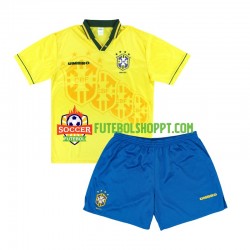 Camisola Júnior Brasil Retro Principais Equipamento 1994 Manga Curta