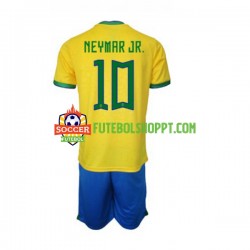 Camisola Júnior Brasil Neymar JR 10 Principais Equipamento Mundial 2022 Manga Curta