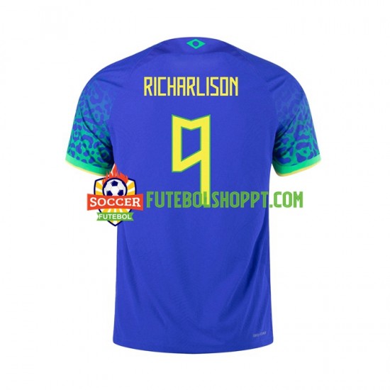 Camisola Homem Brasil RICHARLISON 9 Alternativa Equipamento 2022 Manga Curta