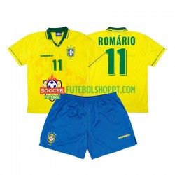 Camisola Júnior Brasil Romario 11 Retro Principais Equipamento 1994 Manga Curta