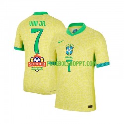 Camisola Homem Brasil VINI JR 7 Principais Equipamento 2024 Manga Curta