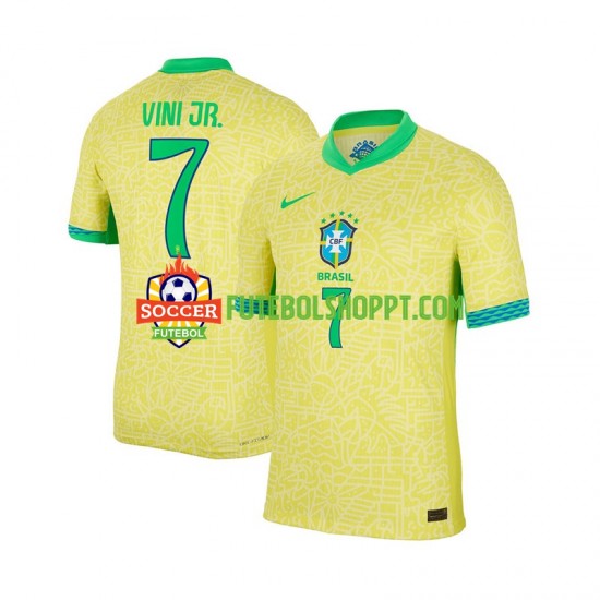 Camisola Homem Brasil VINI JR 7 Principais Equipamento 2024 Manga Curta
