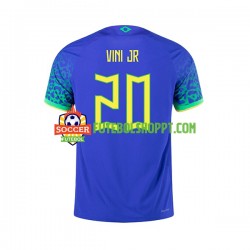 Camisola Homem Brasil Vinicius Junior 20 Alternativa Equipamento Copa do Mundo 2022 Manga Curta
