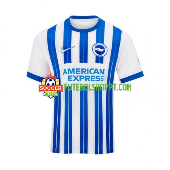 Camisola Homem Brighton Hove Albion Principais Equipamento 2024-2025 Manga Curta