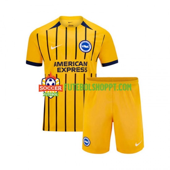 Camisola Júnior Brighton Hove Albion Alternativa Equipamento 2024-2025 Manga Curta