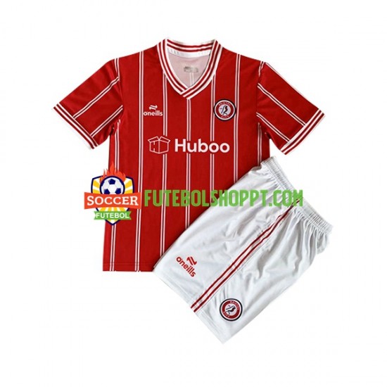 Camisola Júnior Bristol City Principais Equipamento 2023-2024 Manga Curta
