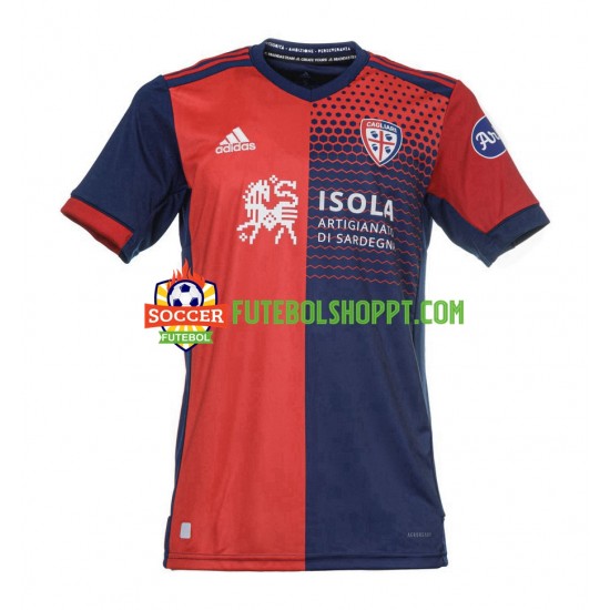 Camisola Homem Cagliari Principais Equipamento 2021-2022 Manga Curta