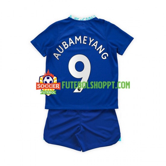 Camisola Júnior Chelsea Aubameyang 9 Principais Equipamento 2022-2023 Manga Curta