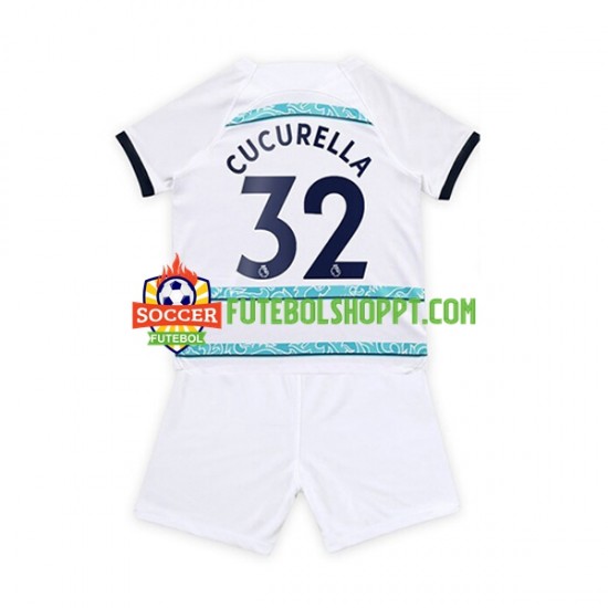 Camisola Júnior Chelsea Cucurella 32 Alternativa Equipamento 2022-2023 Manga Curta