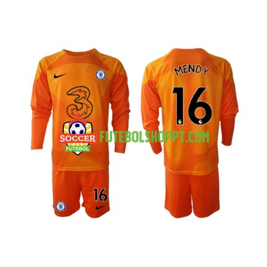 Camisola Júnior Chelsea Edouard Mendy 16 Guarda-redes Principais Equipamento 2022-2023 Manga Comprida