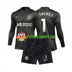 Camisola Júnior Chelsea Robert Sanchez 1 Guarda-redes Alternativa Equipamento 2024-2025 Manga Comprida