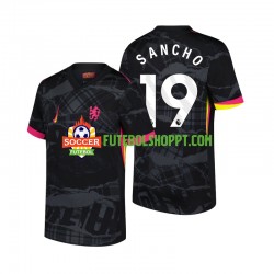 Camisola Homem Chelsea Jadon Sancho 19 Terceiro Equipamento 2024-2025 Manga Curta