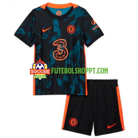 Camisola Júnior Chelsea Terceiro Equipamento 2021-2022 Manga Curta