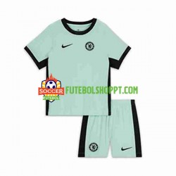 Camisola Júnior Chelsea Terceiro Equipamento 2023-2024 Manga Curta