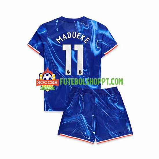 Camisola Júnior Chelsea Noni Madueke 11 Principais Equipamento 2024-2025 Manga Curta