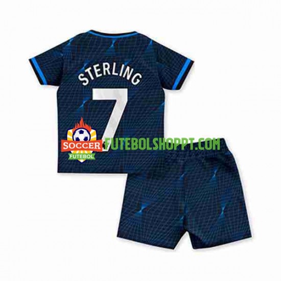 Camisola Júnior Chelsea Raheem Sterling 7 Alternativa Equipamento 2023-2024 Manga Curta